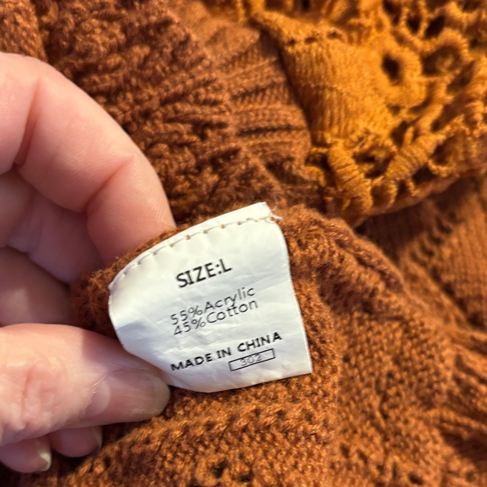 Source Unknown Rust Sweater - Crew Neck - Picture 8 of 8